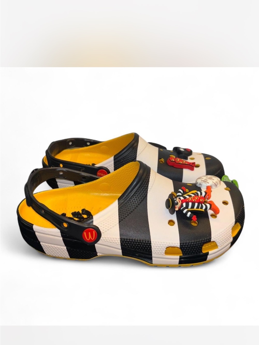 Crocs X McDonald's Hamburglar Classic Clog Adult Men's Size 10 or women’s 12 NWT